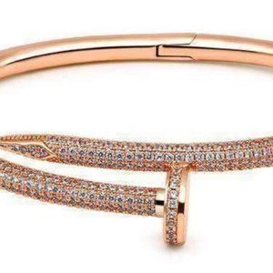 Full Pav'e CZ Nail Bangle, designer bangle